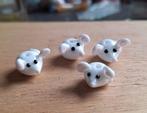 4 x handgemaakte lampwork glaskraal muis, Hobby en Vrije tijd, Kralen en Sieraden maken, Verzenden, Nieuw, Kraal