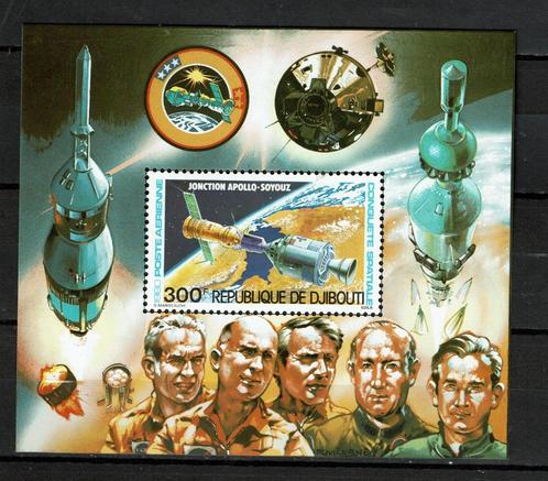 djibouti 1980 pf getand blok ruimtevaar space apollo soyuz, Postzegels en Munten, Postzegels | Thematische zegels, Postfris, Vliegtuigen