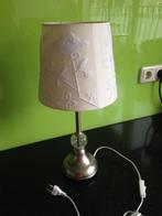 Schemerlamp messing met stoffen kap zgan, Huis en Inrichting, Lampen | Tafellampen, Ophalen of Verzenden, Zo goed als nieuw, Minder dan 50 cm