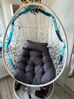 Witte hangstoel met kussen, Wit, Ophalen of Verzenden, Zo goed als nieuw, Metaal