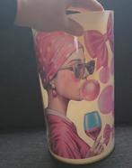 Handgemaakte Decoupage Vaas Bubblegum, Ophalen, Overige materialen, Nieuw, Overige kleuren