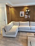 Hoekbank creme/lichtbeige GRATIS AF TE HALEN, Ophalen, Gebruikt, Stof
