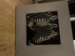 Canvas Zebra’s, Huis en Inrichting, Woonaccessoires | Schilderijen, Tekeningen en Foto's, 75 tot 100 cm, Schilderij, Zo goed als nieuw