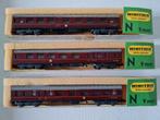 3 Nette Minitrix Engelse rijtuigen 13008/13021