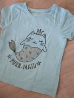 Mintgroen tshirt meisje maat 104 kat meermin, Kinderen en Baby's, Kinderkleding | Maat 104, Meisje, Primark, Gebruikt, Ophalen of Verzenden