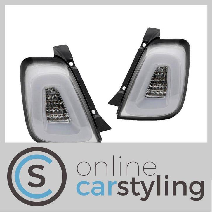 LED Achterlichten Fiat 500 Wit Lightbar Design, Auto-onderdelen, Verlichting, Fiat, Nieuw, Ophalen of Verzenden