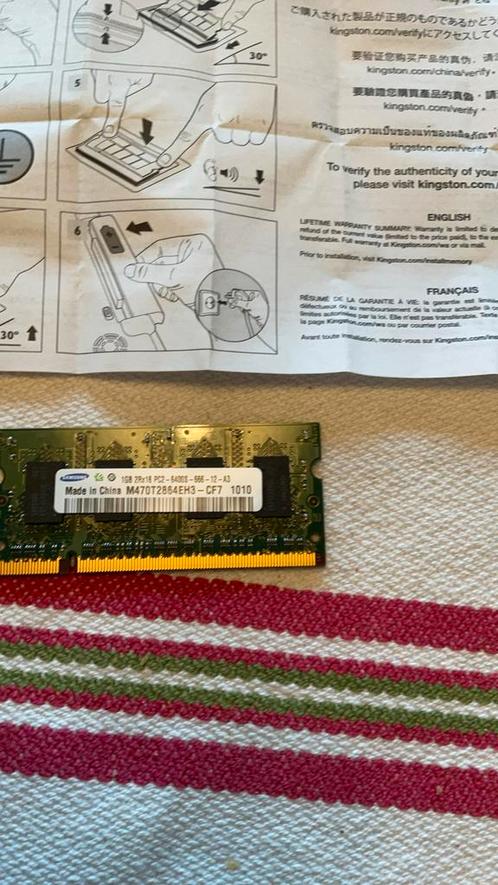 Kingston Technology ValueRAM, Computers en Software, RAM geheugen, Zo goed als nieuw, Laptop, DDR2, Verzenden