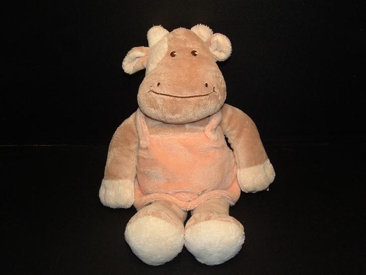 TIAMO KOE MIDDEL UITVOERING VELOURS BEIGE MET WITTE, Kinderen en Baby's, Speelgoed | Knuffels en Pluche, Nieuw, Overige typen