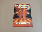 Folder: Wurlitzer Atlanta/ Lyric/3800/1050/ Torock (1974), Verzenden, Gebruikt, Wurlitzer