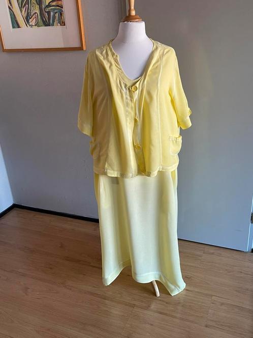 Peet: zomers geel used look Kekoo set tot maat 52/54, Kleding | Dames, Grote Maten, Zo goed als nieuw, Jurk, Geel, Ophalen of Verzenden