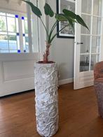 2 mega grote decoratieve vazen, Wit, Nieuw, Ophalen of Verzenden, Glas