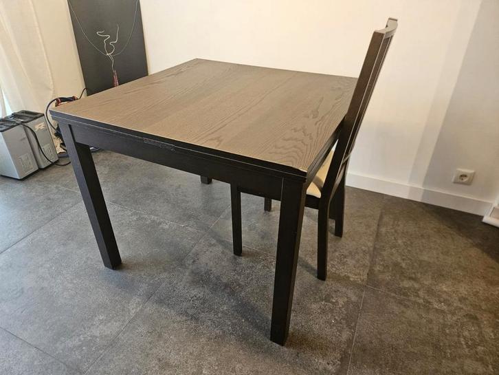 Ikea tafel en 4 stoelen, Huis en Inrichting, Tafels | Eettafels, Gebruikt, 50 tot 100 cm, 50 tot 100 cm, Vier personen, Vierkant