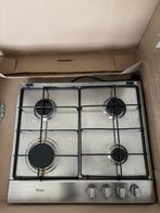 Whirlpool 4-pits gasstel, Witgoed en Apparatuur, Kookplaten, Ophalen, Gebruikt, 4 kookzones, Inbouw