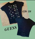 Guess shirt zwart kant + glitter 16 (176/xs), Kinderen en Baby's, Meisje, Ophalen of Verzenden, Shirt of Longsleeve, Guess