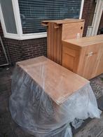 Gratis Eikenhouten meubels, Doe-het-zelf en Verbouw, Hout en Planken, Ophalen, Gebruikt, Eiken, Plank
