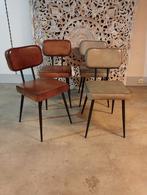 Nieuwe set van 4 icatchers eetkamerstoelen leer nu €350, ., Industrieel landelijk koloniaal boheems barok brocante, Nieuw, Ophalen of Verzenden