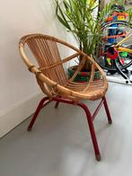 Vintage Rotan Kinderstoel, Huis en Inrichting, Ophalen, Gebruikt, Bruin, Riet of Rotan