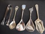 Oude zilveren ? suikerscheppen en klontjestang, Antiek en Kunst, Antiek | Bestek, Ophalen