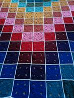 Hand gehaakt veelkleurig deken in bloem motief 1.85 x 2.30, Ophalen of Verzenden, Nieuw, Tweepersoons, Deken of Dekbed