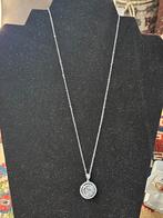 Antiek stijl verzilverde ketting met zirkonia., Info@SlatsAntiek.nl, Overige materialen, Vof Slats Antiek, Ophalen of Verzenden