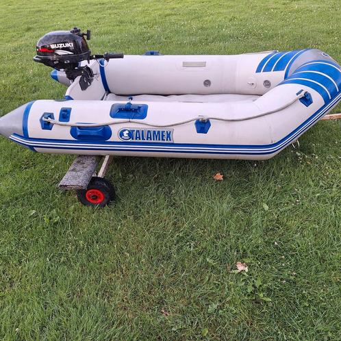 NETTE RUBBERBOOT MET 2,5 BB MOTOR, Watersport en Boten, Rubberboten, Zo goed als nieuw, Overige merken, Minder dan 70 pk, Benzine
