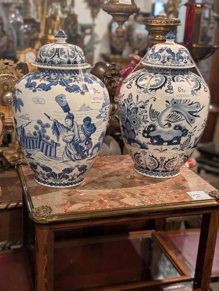 2 grote oosterse Sier potten 44 cm hoog €85 per stuk, Antiek en Kunst, Kunst | Niet-Westerse kunst, Ophalen