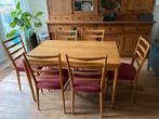 Vintage Cees Braakman Pastoe eetkamer set met 6 stoelen, Gebruikt, Ophalen