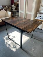 Industriële uitklapbare tafel Visagle – compact & stoer, D, 100 tot 150 cm, Zo goed als nieuw, Rechthoekig