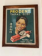 Mooie oude affiche van Prodent in houten lijst