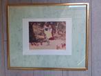 Ingelijste Litho Sneeuwwitje en Prins 1937, Antiek en Kunst, Kunst | Litho's en Zeefdrukken, Ophalen of Verzenden