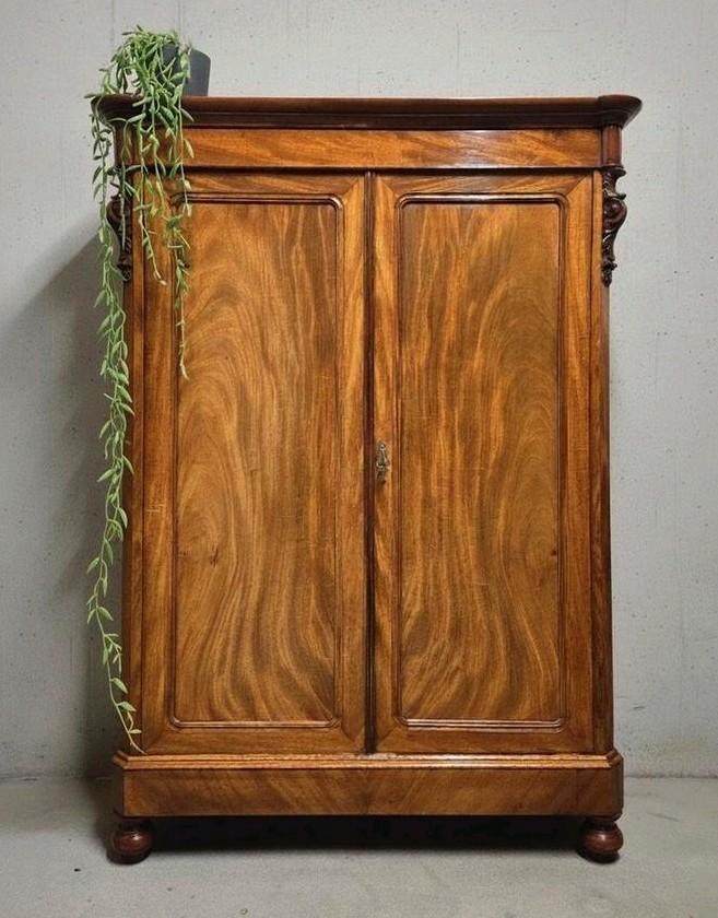 Antieke XL Biedermeier meidenkast vintage kast linnenkast, Antiek en Kunst, Curiosa en Brocante, Ophalen of Verzenden