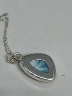 Zilveren hanger met echte natuurlijke larimar, Ophalen, Info@zilverenedelstenen.com, Nieuw, Zilver 925