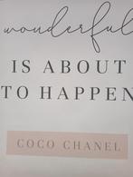 Coco Chanel Kunststof Druk 50x60cm, Huis en Inrichting, Ophalen of Verzenden, Chanel, ., .