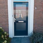 Voordeur hout inclusief driepuntsslot, Doe-het-zelf en Verbouw, Deuren en Horren, Ophalen, Gebruikt, Buitendeur, 200 tot 215 cm