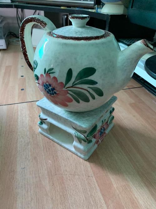 Servies SMF Theepot met deksel + Warmhouder theelicht, Huis en Inrichting, Keuken | Servies, Gebruikt, Overige typen, Overige stijlen