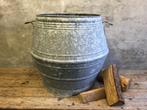 Grote zinken ton | wastobbe | dollytub | plantenbak | olijf, Tuin, Gebruikt, Rond, Ophalen of Verzenden
