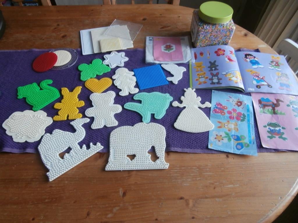 knutselen strijkkralen kralen strijken sjablonen creatief, Ophalen of Verzenden, Gebruikt, Knutselwerk