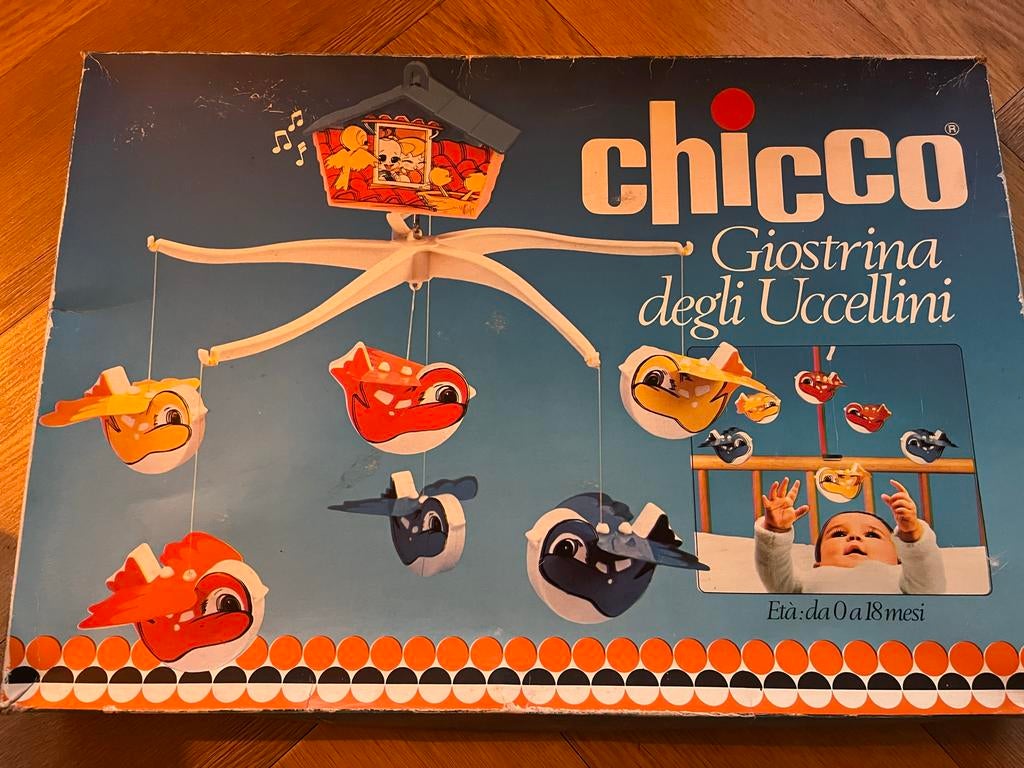 Vintage Baby Mobiel Chicco 1984 - ZGAN!, Ophalen of Verzenden, Zo goed als nieuw, Mobiel