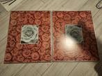 Gratis ophalen: Set van 2 fotolijsten met rozenmotief, Ophalen, Minder dan 50 cm, Metaal of Aluminium, Zo goed als nieuw