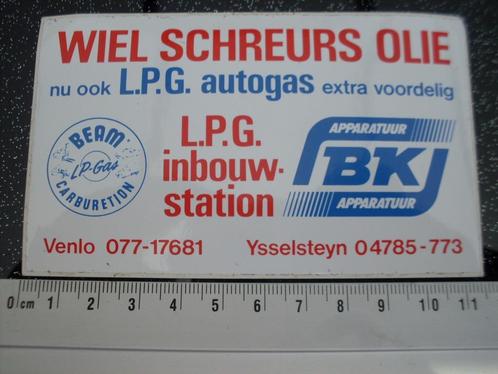 sticker Wiel Scheurs olie venlo Ysselstein lpg inbouw, Verzamelen, Stickers, Zo goed als nieuw, Bedrijf of Vereniging, Verzenden