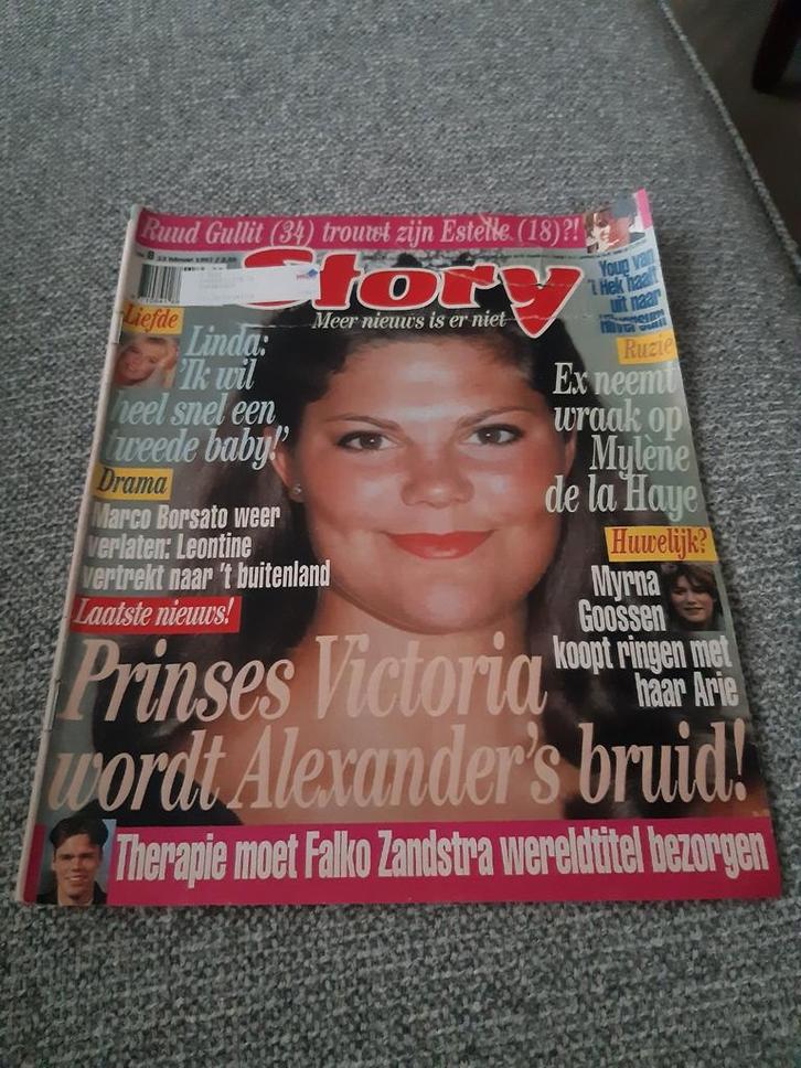 8.Story 1997. Prinses Victoria. Linda de Mol. Myrna Goossens, Verzamelen, Tijdschriften, Kranten en Knipsels, Tijdschrift, 1980 tot heden