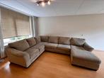 Grijze beige U- bank / hoek bank GRATIS, Ophalen, Gebruikt, Stof