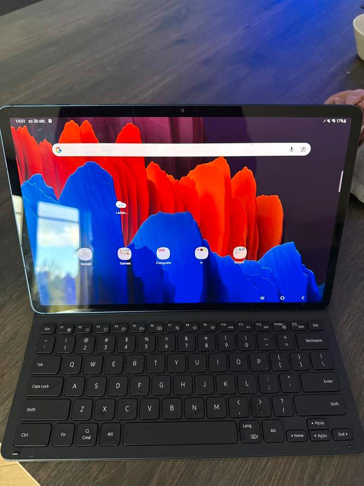 Samsung Galaxy Tab S7+ 128GB + Pen & Toetsenbord, Computers en Software, Android Tablets, Zo goed als nieuw, Wi-Fi, 12 inch, 128 GB