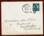 Envelop uit Chicago naar  Enkhuizen (II) - 1929 - (Chicago), Postzegels en Munten, Ophalen of Verzenden, Envelop