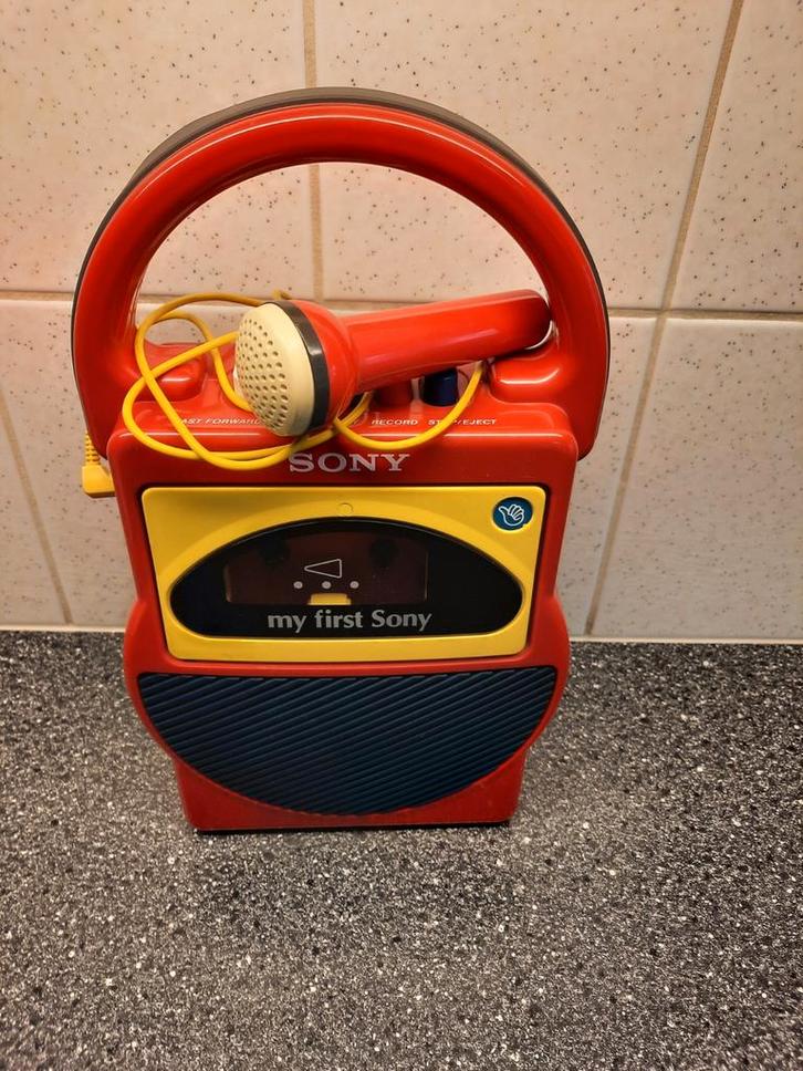My First Sony Cassettespeler met Microfoon, Kinderen en Baby's, Speelgoed | Babyspeelgoed, Gebruikt, Overige typen, Met geluid