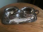 Roomstel met suikertang, Antiek en Kunst, Ophalen of Verzenden, Zilver