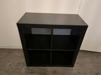 Open kast met 4 vakken-79x79x39 cm-Zwart/Bruin, Ophalen of Verzenden, Gebruikt
