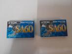 2x TDK SA60 geseald cassettebandje, 2 t/m 25 bandjes, Overige genres, Ophalen of Verzenden, Nieuw in verpakking