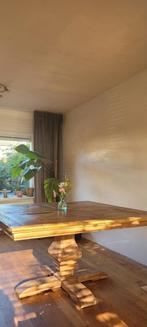 Zo goed als nieuwe houten vierkante tafel 150x150, Ophalen, 100 tot 150 cm, 150 tot 200 cm, Vierkant