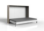 Juist opklapbed horizontaal - 140x200 - Wit/eikenkleur, Huis en Inrichting